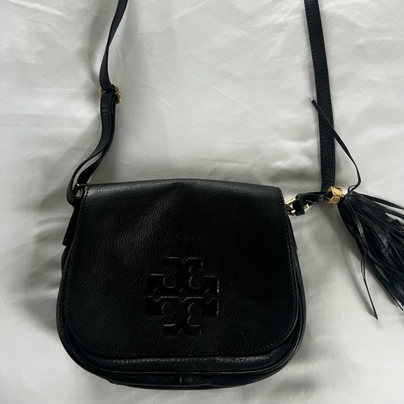 Tory Burch Large Black Crossbody with Tassel - Picture 1 of 13